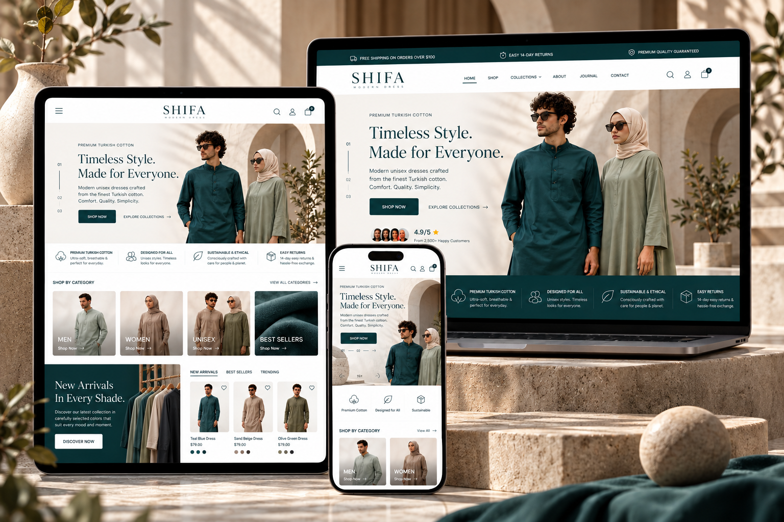 Shifa Modern Dress website